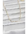 ietaks™ CM 14K Gold Renk Yassı Gemici Zincir Model 60 cm Kadın Kolye