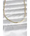 ietaks™ CM 14K Gold Renk Yassı Zincir Model 45 cm Kadın Kolye
