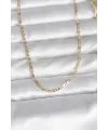 ietaks™ CM 14K Gold Renk Yassı Zincir Model 60 cm Kadın Kolye