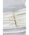 ietaks™ CM 14K Gold Renk Zincirli Model Kadın Bileklik