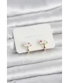 ietaks™ Gold Renk Kedi Model Mineli Çocuk Küpe