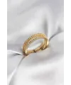 ietaks™ Gold Renk Minimal Zirkon Taşlı Kadın Yüzük
