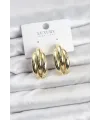 ietaks™ Gold Renk Pirinç Yarım Halka Model Kadın Küpe