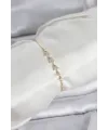 ietaks™ Gold Renk Zirkon Taşlı Yıldız Model Asansörlü Kadın Bileklik