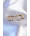 ietaks™ Gold Renk Zirkon Taşlı Yıldız Model Kadın Küpe