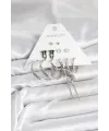 ietaks™ Gümüş Renk Pirinç 6lı Kadın Küpe Seti