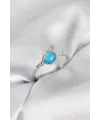 ietaks™ Gümüş Renk Zirkon Taşlı Satürn Model Kadın Yüzük