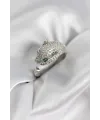 ietaks™ Jaguar Model Gümüş Renk Zirkon Taşlı Kadın Yüzük