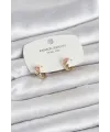 ietaks™ Pembe Yunus Balığı Model Gold Renk Pirinç Çocuk Küpe