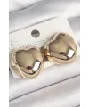 ietaks™ Pirinç Gold Renk Bombe Kalp Model Kadın Küpe