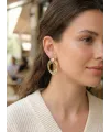 ietaks™ Pirinç Gold Renk Damla Model Vintage Kadın Küpe