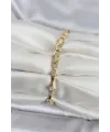 ietaks™ Pirinç Gold Renk Damla Model Zirkon Taşlı Kadın Bileklik