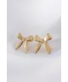 ietaks™ Pirinç Gold Renk Düz Plaka Fiyonk Küpe