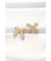 ietaks™ Pirinç Gold Renk Fiyonk Küpe