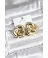 ietaks™ Pirinç Gold Renk Geometrik Vintage Kadın Küpe