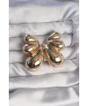 ietaks™ Pirinç Gold Renk İri Bombeli Kelebek Küpe