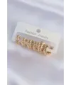 ietaks™ Pirinç Gold Renk Minimal Tırtıklı Küpe Seti