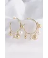 ietaks™ Pirinç Gold Renk Topçuk Model Halka Küpe