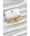 ietaks™ Pirinç Gold Renk Üçlü Görünüm Kadın Küpe