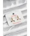 ietaks™ Pirinç Gold Renk Yıldız Kadın Küpe