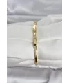 ietaks™ Pirinç Gold Renk Yonca Model Zirkon Taşlı Kadın Bileklik