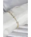 ietaks™ Pirinç Gold Renk Zirkon Taşlı Yıldız Model Kadın Bileklik