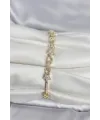 ietaks™ Pirinç Gold Renk Zirkon Taşlı Yıldız Model Kadın Bileklik