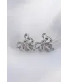 ietaks™ Pirinç Gümüş Renk Fiyonk Küpe