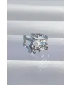 ietaks™ Pirinç Gümüş Renk İncili Ahtapot Earcuff Küpe