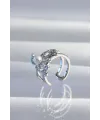 ietaks™ Pirinç Gümüş Renk İncili Ahtapot Earcuff Küpe