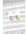 ietaks™ Pirinç Gümüş Renk Kutup Yıldızı Kadın Küpe