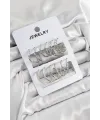 ietaks™ Pirinç Karışık Halka Model Gümüş Renk 6 Çift Kadın Küpe Set