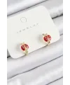 ietaks™ Pirinç Uğur Böceği Model Gold Renk Çocuk Küpe