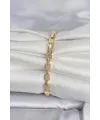 ietaks™ Pirinç Zirkon Taşlı Gold Renk Kadın Bileklik