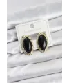 ietaks™ Siyah Badem Model Vintage Kadın Küpe