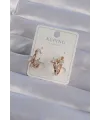 ietaks™ XUPİNG Rose Renk Zirkon Taşlı Halka Küpe