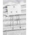 ietaks™ Yıldız Model Gümüş Renk Pirinç Sallantılı Kadın Küpe
