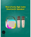 İki Mikrofonlu Renkli Led Işıklı Karaoke Cihazı