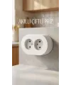 İkili Beyaz Topraklı Priz Sıva Üstü Duvar Kullanımı