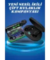 İkili Bluetooth Kulaklık Dijital Göstergeli Uzun Pil Ömrü Yüksek Ses Kaliteli