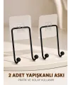 İkili Duvar Tipi Yapışkanlı Askılık Pratik Ev Düzenleme Askısı