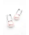 İncili Küpe - Pembe
