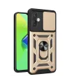 İnfinix Hot 30 4g Kılıf Pars Lens Yüzüklü Silikon - Gold