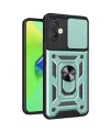 İnfinix Hot 30 4g Kılıf Pars Lens Yüzüklü Silikon - Yeşil