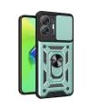 İnfinix Hot 30 5g Kılıf Pars Lens Yüzüklü Silikon - Yeşil