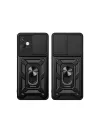 İnfinix Hot 40 Pro Kılıf Pars Lens Yüzüklü Silikon - Kırmızı