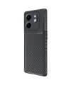 İnfinix Smart 9 Kılıf Auto Focus Karbon Kapak - Siyah