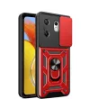 İnfinix Zero 30 4g Kılıf Pars Lens Yüzüklü Silikon - Kırmızı