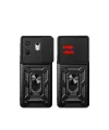 İnfinix Zero 30 4g Kılıf Pars Lens Yüzüklü Silikon - Siyah