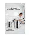 İnox 350ml-550ml Barista Süt Sürahisi Seti - Süt Köpürtme Potu -  Paslanmaz Çelik